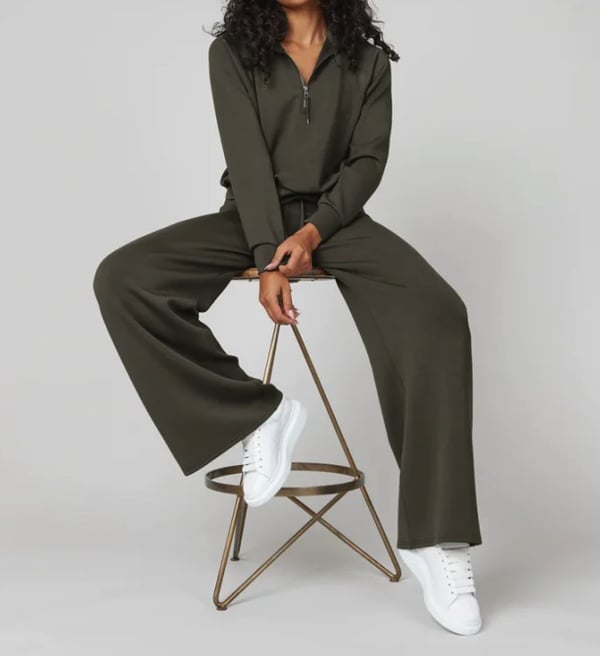 📦S-3XL🔥Femeie costum din două piese Set Casual cu mânecă lungă Sportswear Suit-8