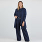 ⏳Ofertă specială limitată⏰Set elegant din 3 piese, incluzând cardigan lung, top și pantaloni💞-3