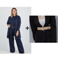 ⏳Ofertă specială limitată⏰Set elegant din 3 piese, incluzând cardigan lung, top și pantaloni💞-12