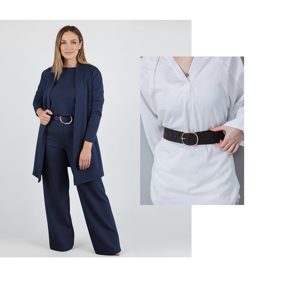 ⏳Ofertă specială limitată⏰Set elegant din 3 piese, incluzând cardigan lung, top și pantaloni💞-17