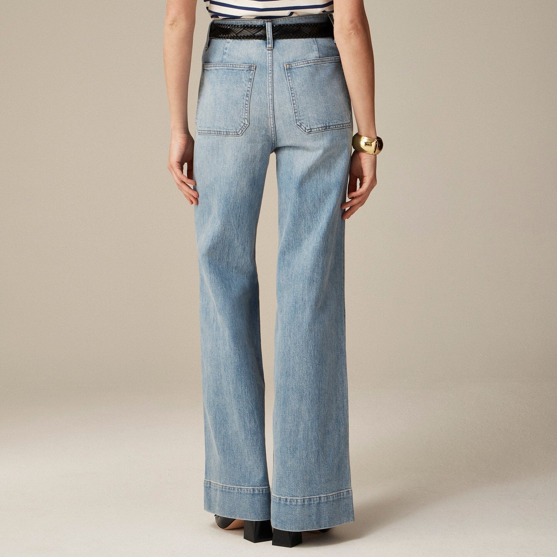 🔥50% REDUCERE⏰👖Pantaloni largi în stil marinar, cu efect de modelare a taliei-17