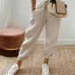 💓Pantaloni casual din bumbac și in pentru femei👖-1