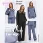 🔥✨Set pentru femei compus din un tricou cu guler rotund și pantaloni cu șnur🌠️-10