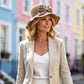 👒Pălărie elegantă de soare din paie împletită, cu fundă 🌞