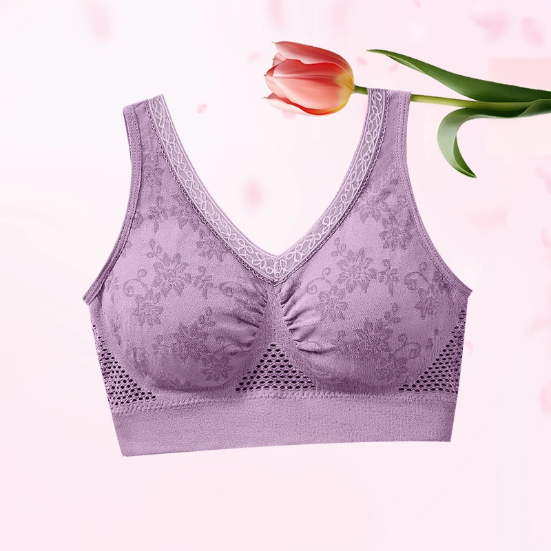 【✨1+1 gratuit - 2 bucăți】Sutien confortabil din bumbac pur, fără nasturi, cu efect de ridicare-12
