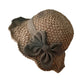 👒Pălărie elegantă de soare din paie împletită, cu fundă 🌞