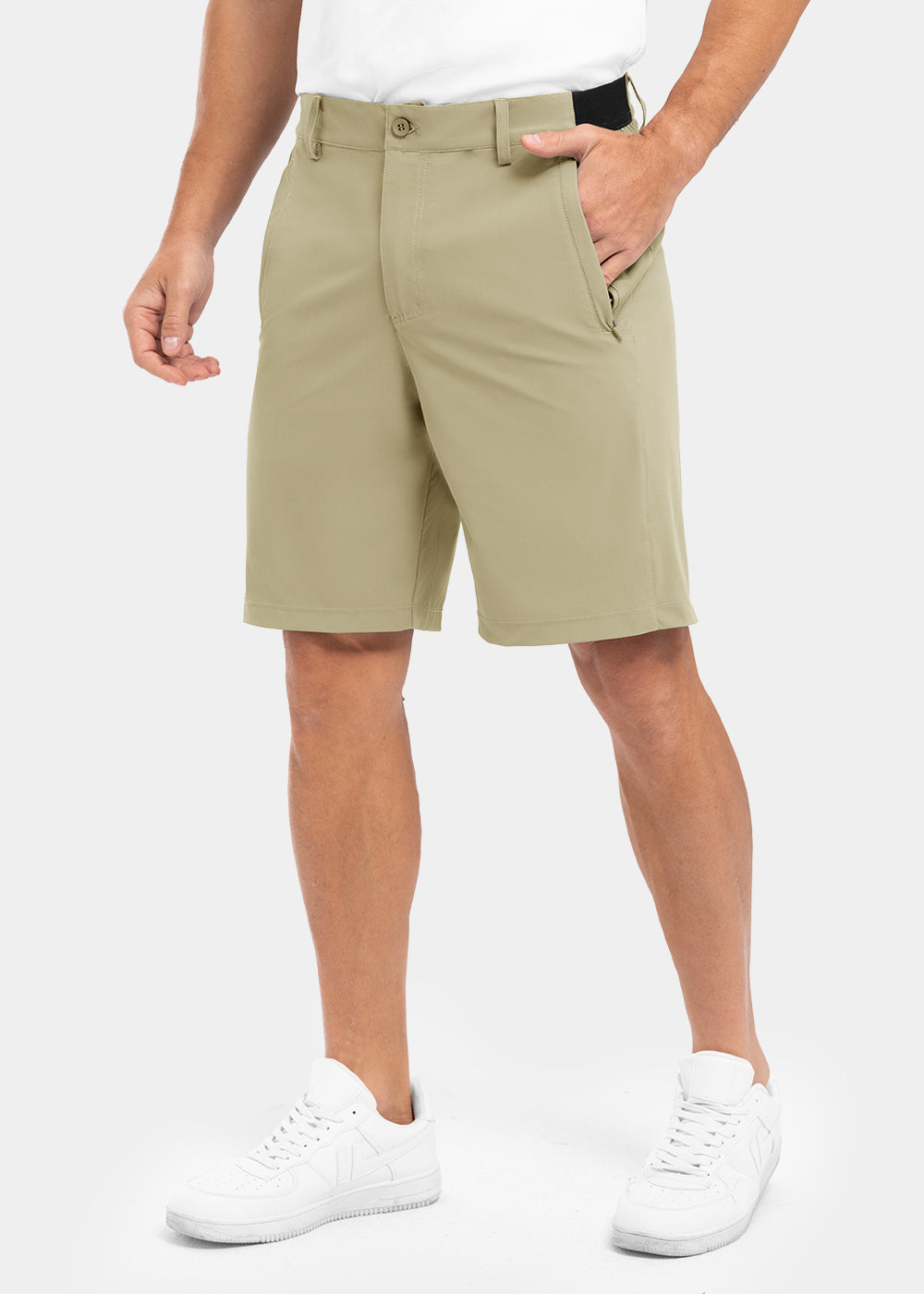 🎉 Reducere de 50% ✨ Pantaloni scurți de golf casual pentru bărbați, elastici, cu uscare rapidă-13