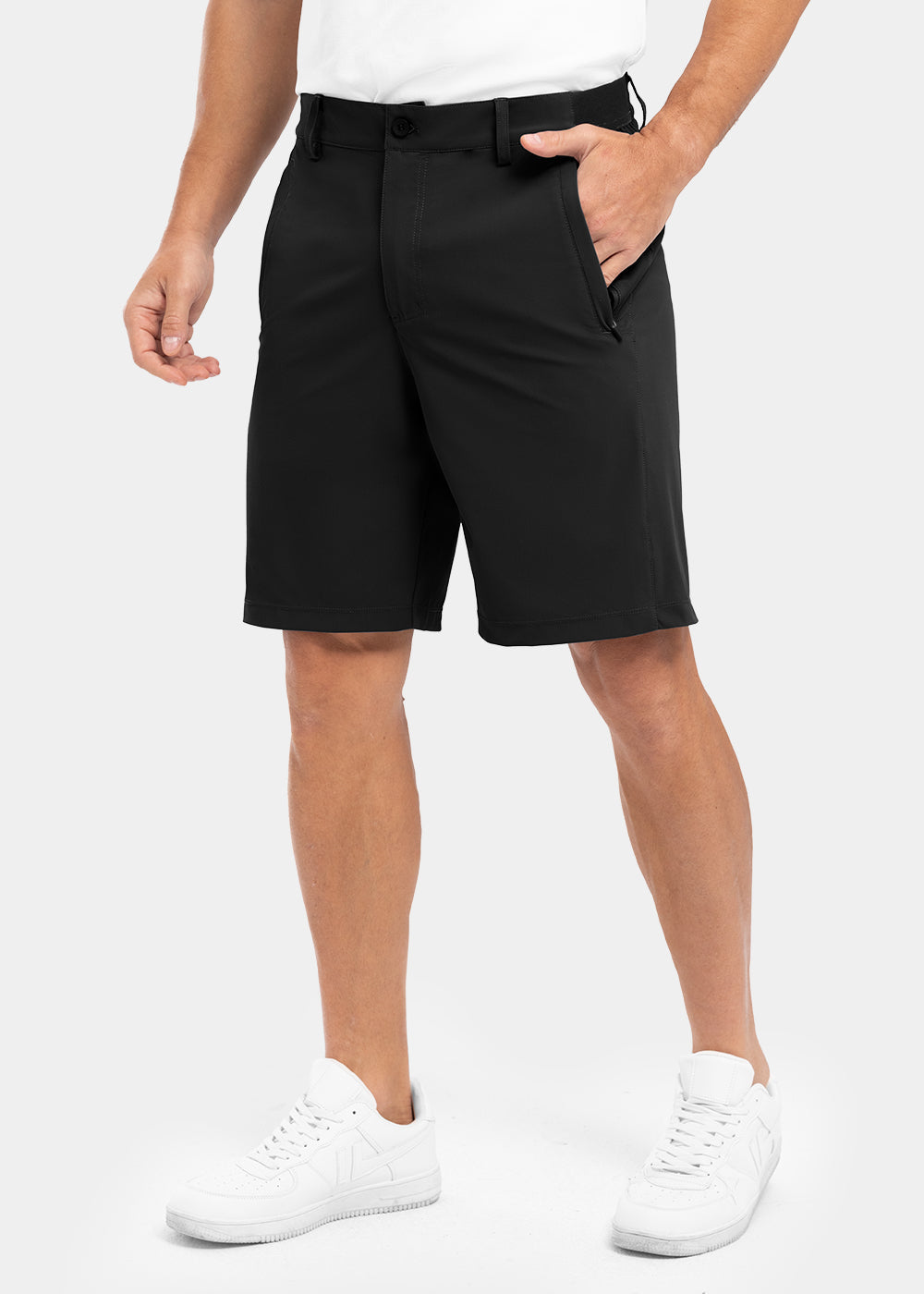🎉 Reducere de 50% ✨ Pantaloni scurți de golf casual pentru bărbați, elastici, cu uscare rapidă-17