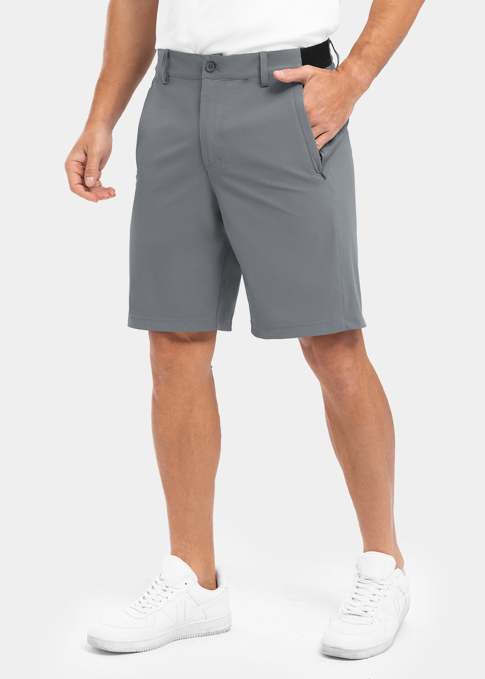 🎉 Reducere de 50% ✨ Pantaloni scurți de golf casual pentru bărbați, elastici, cu uscare rapidă-9
