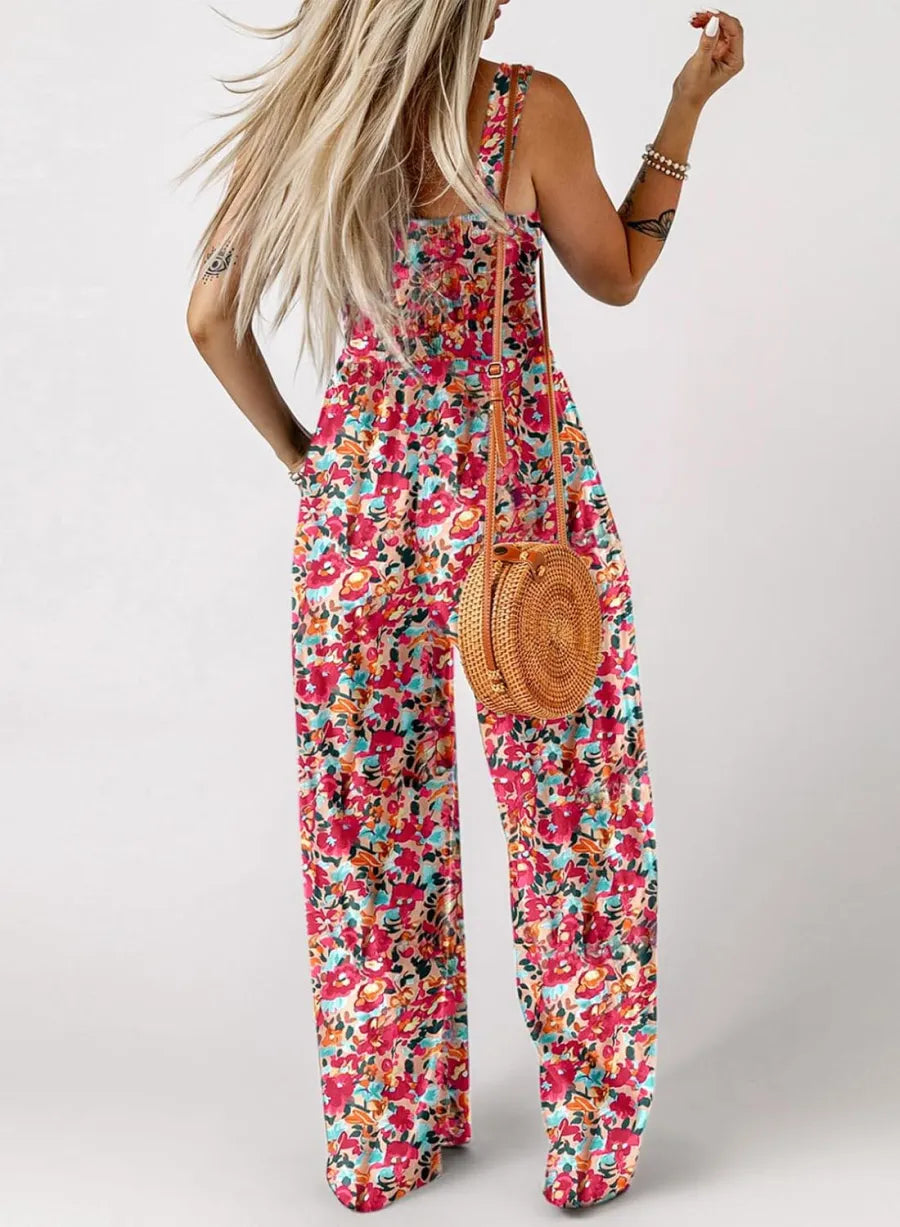 🏖️Reduceri de vară: 50% reducere🌼🎨Salopete casual fără mâneci cu imprimeu pentru femei-5