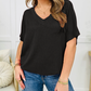 💥 Modele cele mai vândute cu 40% REDUCERE!!👕Tricou de vară cu decolteu în V pentru femei🌟-11