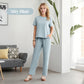 🌸Nou sosit 50% reducere💖 Set de bluză și pantaloni casual pentru femei-11
