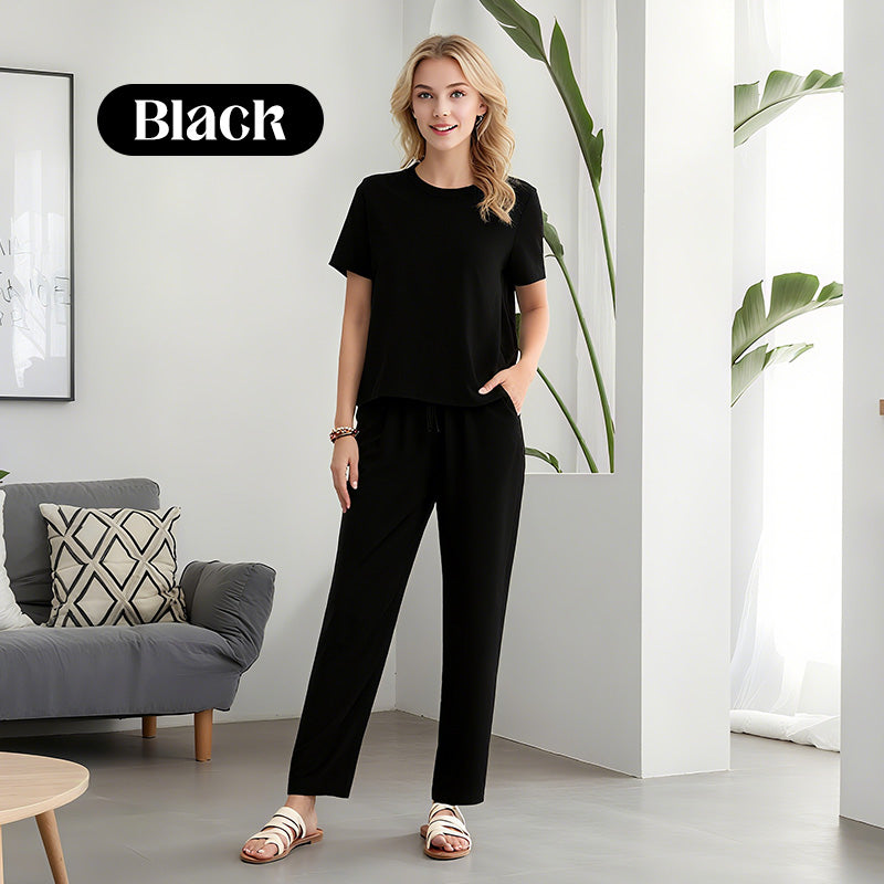 🌸Nou sosit 50% reducere💖 Set de bluză și pantaloni casual pentru femei-12