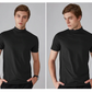 👕 🔝 Tricou slim cu guler ridicat pentru bărbați – Stil mulat, confortabil și modern 🎁-13