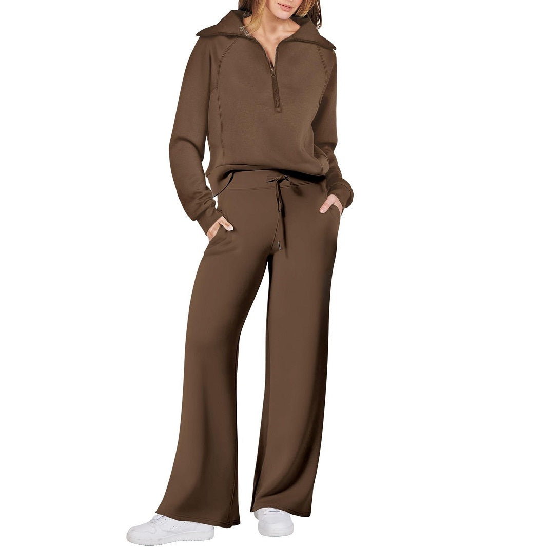 📦S-3XL🔥Femeie costum din două piese Set Casual cu mânecă lungă Sportswear Suit-2