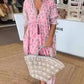 🌸Oferte Speciale de Primăvară 50% REDUCERE👗Rochie Boho Floral cu Decolteu în V, Talie Înaltă, Silueta A-Line-9