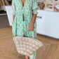 🌸Oferte Speciale de Primăvară 50% REDUCERE👗Rochie Boho Floral cu Decolteu în V, Talie Înaltă, Silueta A-Line-10