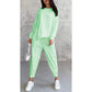 ⏰ Acum cu doar 50% reducere!🔥Set de hanorace și pantaloni cu mâneci lungi și tiv neregulat pentru femei-19