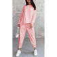 ⏰ Acum cu doar 50% reducere!🔥Set de hanorace și pantaloni cu mâneci lungi și tiv neregulat pentru femei-20