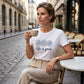 👕 Tricou „Life is Good” — cu imprimeu de margarete, din bumbac 100%, croială lejeră, care transmite un mesaj pozitiv 🌼