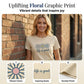 👕 Tricou „Life is Good” — cu imprimeu de margarete, din bumbac 100%, croială lejeră, care transmite un mesaj pozitiv 🌼