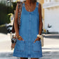 Oferte noi – Rochie lejeră cu bretele din denim pentru femei