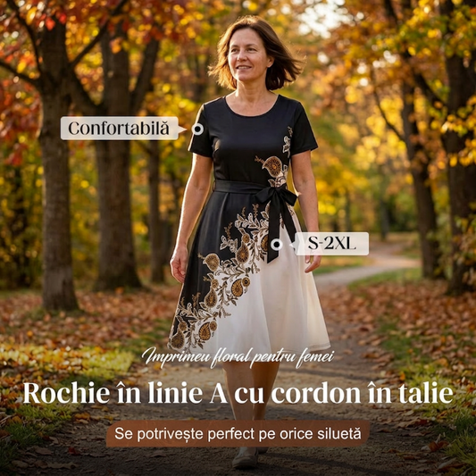😍✨Rochie pentru femei cu imprimeu floral, croială în formă de A🌺👗