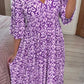💞Rochie lungă cu decolteu în V și imprimeu boem casual-12
