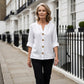 Cămașă largă pentru femei, cu nasturi, la modă