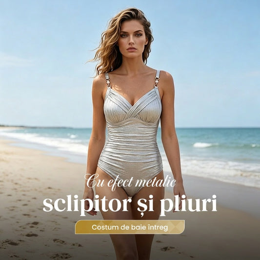 Costum de baie dintr-o singură piesă cu efect de control al abdomenului