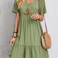 😍【S-3XL】👗Rochie lungă casual cu mânecă scurtă-6