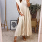 ✨💕【M-3XL】Rochie plisată pentru femei în culoare solidă👗-1