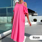 🌈 Rochie maxi pentru femei, cu umerii descoperiți