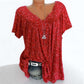 👕 50% REDUCERE ACUM! 🌸 Bluză cu mâneci scurte și imprimeu de primăvară – țesătură ușoară, imprimeuri vibrante și croială casual 👚-6