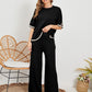 👚🌟 Set format din top tricotat și pantaloni largi🔥😍