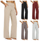 💖PROMOTIE DE ZIUA DE AZI - 50% REDUCERE 💖 Pantaloni largi casual pentru yoga, cu talie înaltă, pentru femei-1