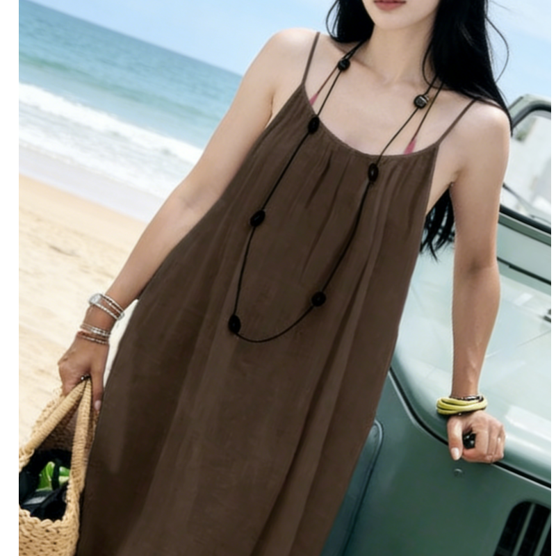 💃ULTIMA ZI CU 50% REDUCERE!!✨Rochie fără spate, în culori uni, pentru femei💕-2