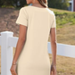 ⏳ Rochie casual pentru femei cu buzunar cu gât pătrat, cu mânecă scurtă și buzunare👗-10