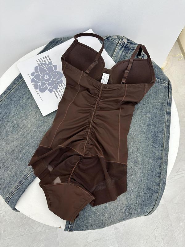🔥Body modelator cu sutien | Talie ajustabilă, cu drapaj, pentru efect de slăbire✨-17