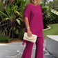 💝Moda de vara Chiffon doamnelor Plus Dimensiune două piese Set-17