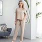 🌸Nou sosit 50% reducere💖 Set de bluză și pantaloni casual pentru femei-3
