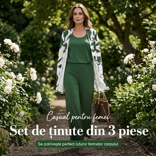 Set de 3 piese confortabil, casual, pentru femei