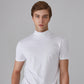 👕 🔝 Tricou slim cu guler ridicat pentru bărbați – Stil mulat, confortabil și modern 🎁-4