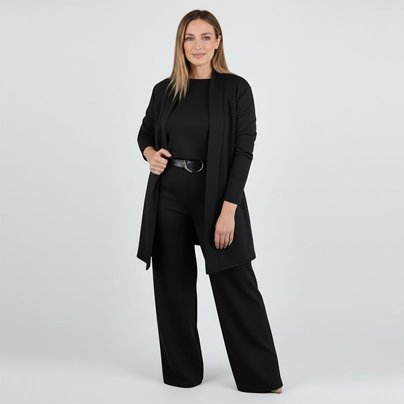 ⏳Ofertă specială limitată⏰Set elegant din 3 piese, incluzând cardigan lung, top și pantaloni💞-2