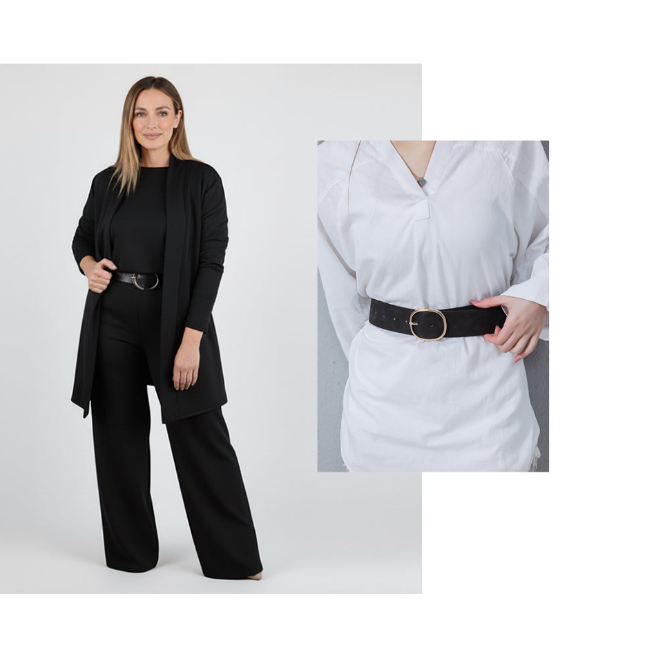 ⏳Ofertă specială limitată⏰Set elegant din 3 piese, incluzând cardigan lung, top și pantaloni💞-18