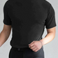👕 🔝 Tricou slim cu guler ridicat pentru bărbați – Stil mulat, confortabil și modern 🎁-3
