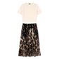 Set din două piese pentru femei: pulover și fustă leopard fluida-12