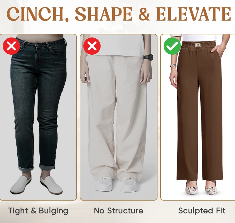 🏆ULTIMA ZI DE REDUCERI 60% REDUCERE!!💝Pantaloni elastici cu talie înaltă și croială perfectă👖-4