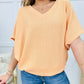 💥 Modele cele mai vândute cu 40% REDUCERE!!👕Tricou de vară cu decolteu în V pentru femei🌟-12
