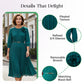 🔥Noutăți cu 48% reducere💥Rochie midi plisată cu mâneci 3/4 și curea, pentru femei